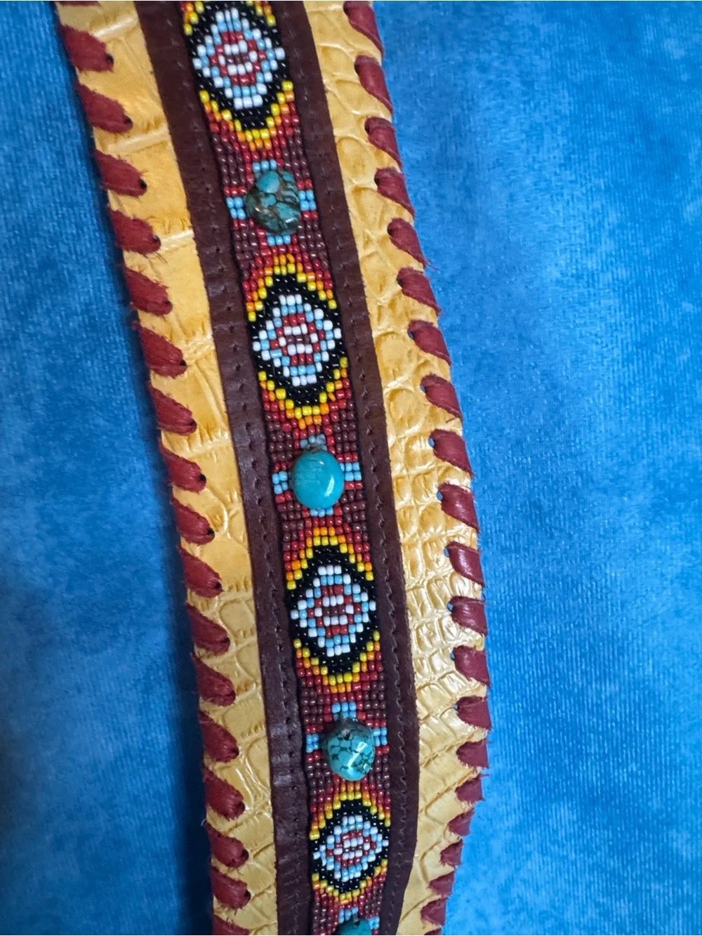 Cowgirl Belt: KurtMen Design Beaded & Whipstitched Showstopper